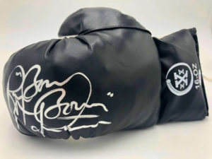 RAY „BOOM BOOM“ MANCINI, signed boxing glove (XXX) black