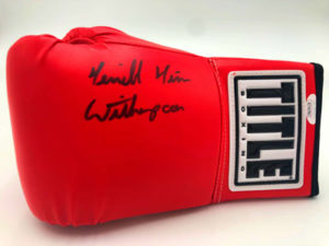 „TERRIBLE“ TIM WITHERSPOON, signed boxing glove (Title) red