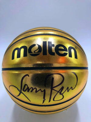 LARRY BIRD (Boston Celtics) signierter Basketball, Gold Edition