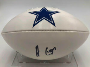 AMARI COOPER (Dallas Cowboys) signé Football, Cowboys White Panel Football