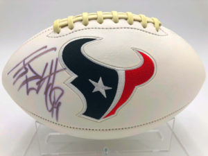 J.J. WATT (Houston Texans) signé Football, Texans White Panel Football