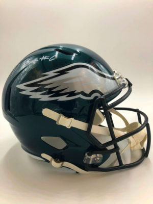 DEVONTA SMITH (Philadelphia Eagles)</br>signed football helmet, full size,</br>Speed Replica