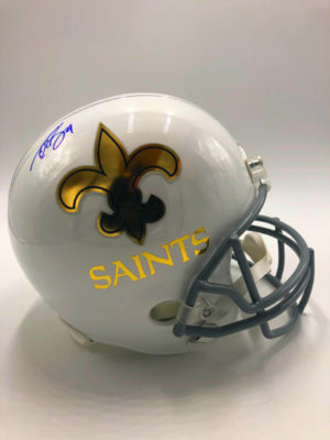 DREW BREES (New Orleans Saints)</br>casque NFL signé, Full Size,</br>Alternate Speed