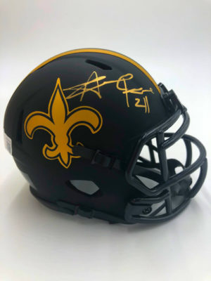 ALVIN KAMARA (New Orleans Saints) signed NFL mini helmet, Eclipse