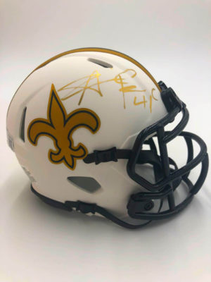 ALVIN KAMARA (New Orleans Saints) mini-casque NFL signé, Lunar Eclipse