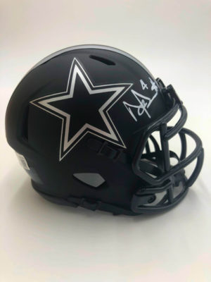 DAK PRESCOTT (Dallas Cowboys) mini-casque NFL signé, Eclipse
