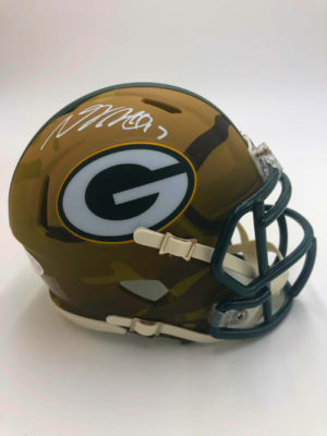 DAVANTE ADAMS (Green Bay Packers) signed NFL mini helmet, Camo