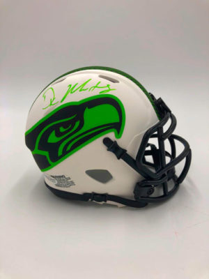 D.K. Metcalf (Seattle Seahawks) Mini-casque NFL signé, Lunar Eclipse
