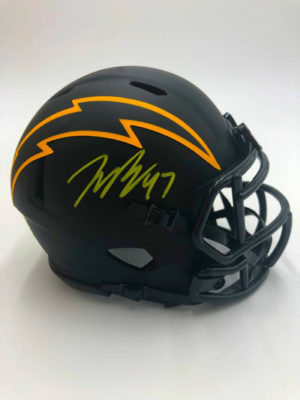 JOEY BOSA (Los Angeles Chargers) mini-casque NFL signé, Eclipse