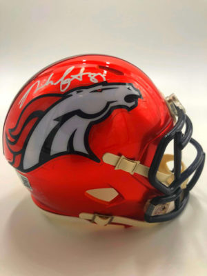 NOAH FANT (Denver Broncos) mini-casque NFL signé, Flash