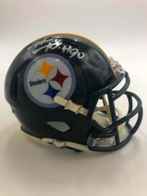 T.J. WATT (Pittsburgh Steelers) signed NFL mini helmet, Speed Helmet