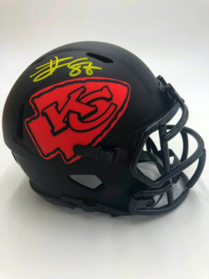 TRAVIS KELCE (Kansas City Chiefs) signierter NFL Mini Helm, Eclipse