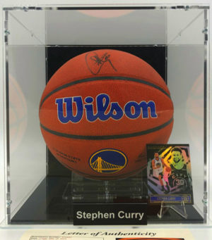 STEPH CURRY</br>Basketball Showcase (Golden State Warriors)</br>signed basketball, Warriors Edition