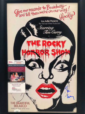 TIM CURRY (The Rocky Horror Picture Show) Poster cinematografico autografato