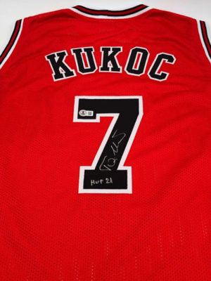 TONI KUKOC (Chicago Bulls)</br>signiertes Trikot,</br>Custom Jersey Dynasty Away Style