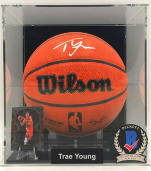 TRAE YOUNG</br>Basketball Showcase (Atlanta Hawks)</br>signed basketball, Wilson Authentic