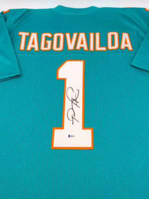 TUA TAGOVAILOA (Miami Dolphins)</br>signiertes Trikot</br>Custom Pro Style Jersey Home